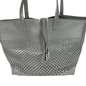 Perforated Silver Bag Tote Lightweight Soft Stores Flat/Compactly (R+F)